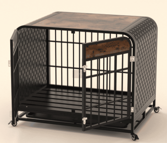 Heavy Duty Dog Crate Furniture Wooden Table 33inch Brown
