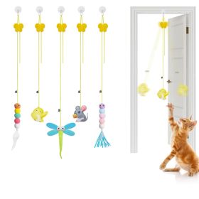 Interactive Cat Feather Toys 5 Pcs For Mental And Physical Stimulation,Companion For Lonely Cats (Option: 5pcs)