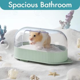 MEWOOFUN Hamster Sand Bath Set - Dual-Use Container & Bowl For Hamsters, Mice & Small Pets, Cage Accessories Green (Option: QS08G)