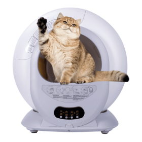 Self-cleaning Litter Box With Automatic Scooping And Deodorization (Color: White)