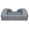 Pet Dog Bed Soft Warm Plush Puppy Cat Bed Cozy Nest Sofa Non-Slip Bed Cushion Mat Removable Washable Cover Waterproof Lining For Small Medium Dog